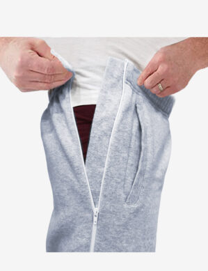 Men’s Adaptive Side Zip Fleece Pants-Easy Dressing Sweatpants - wearly