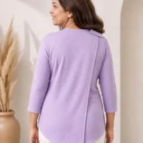 Women’s Soft 3/4 Sleeve Open-Back Adaptive Top
