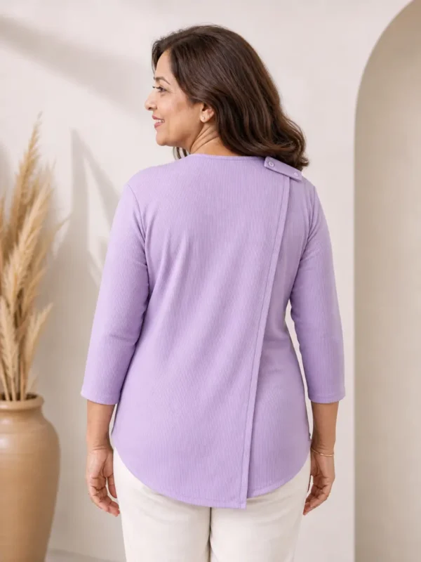 Women’s Soft 3:4 Sleeve Open-Back Adaptive Top-wearly Women’s Soft 3/4 Sleeve Open-Back Adaptive Top