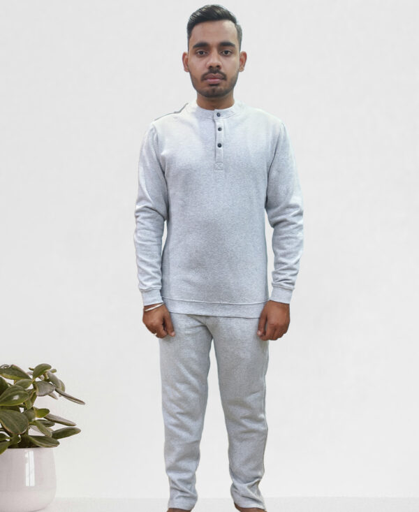 Men's Adaptive Easy Access Fleece Tracksuit Side Zip-Pants and Open-Back Sweatshirt - wearly.in