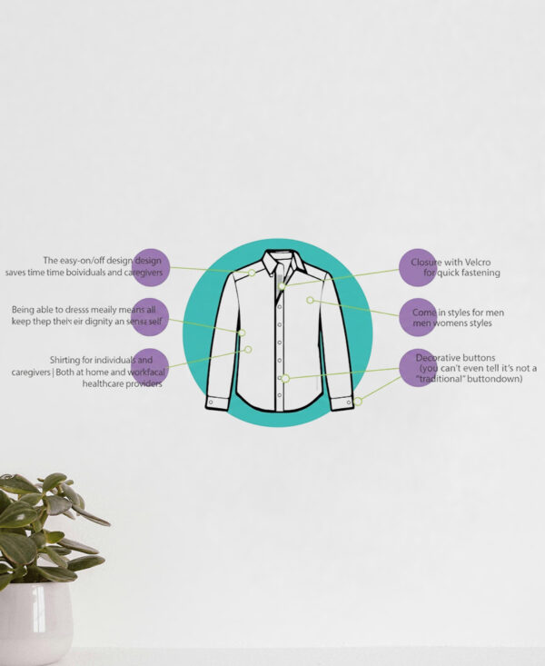 Men’s Adaptive Shirt with Velcro Closure | Easy On, No Buttons Men’s Adaptive Shirt with Velcro Closure | Easy On, No Buttons