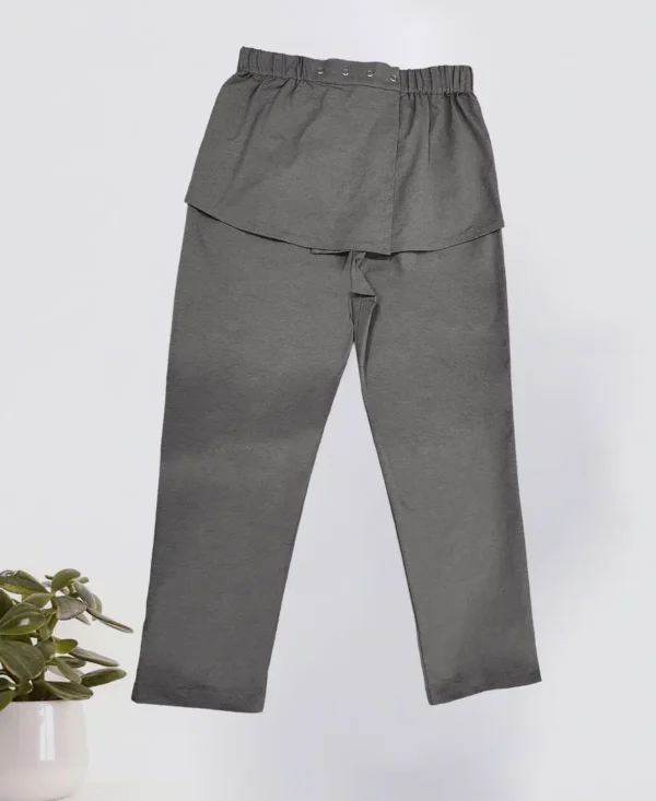 Senior Men’s Wheelchair Friendly Gabardine Dress Pants with Open Back Design