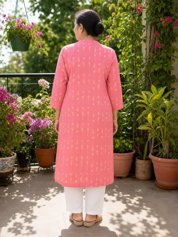 Adaptive Kurti for Elderly Women | Front Open Velcro Patient Clothing Adaptive Kurti for Elderly Women | Front Open Velcro Patient Clothing