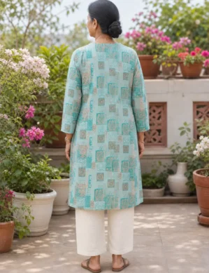 Front Open Adaptive Kurti for Women | Velcro Closure Easy Dressing Wear-01
