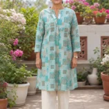 Front Open Adaptive Kurti for Women | Velcro Closure Easy Dressing Wear