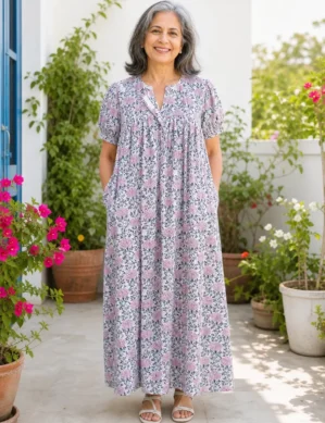 Front Open Gown for Women – Bedridden Patient Clothing for Hospital & Home Use