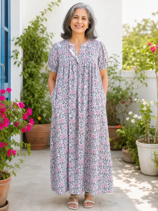 Front Open Gown for Women – Bedridden Patient Clothing for Hospital & Home Use