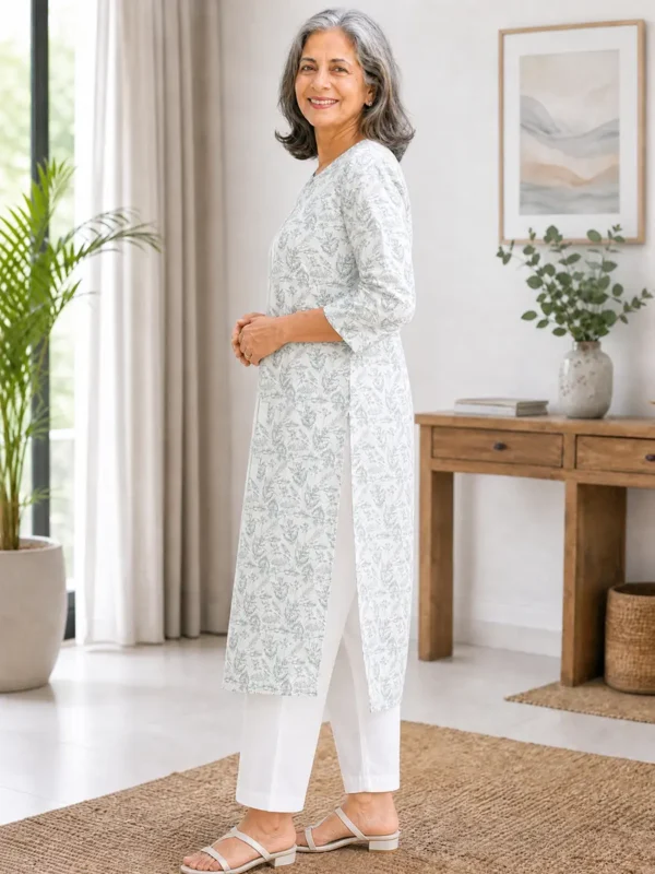 Comfortable Adaptive Kurti for Elderly Women