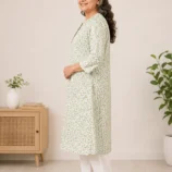 Women's Easy Access Front Open Adaptive Kurti with Velcro Closure for Seniors