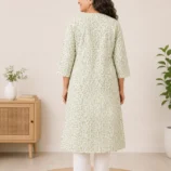 Women's Easy Access Front Open Adaptive Kurti with Velcro Closure for Seniors