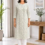 Women's Easy Access Front Open Adaptive Kurti with Velcro Closure for Seniors