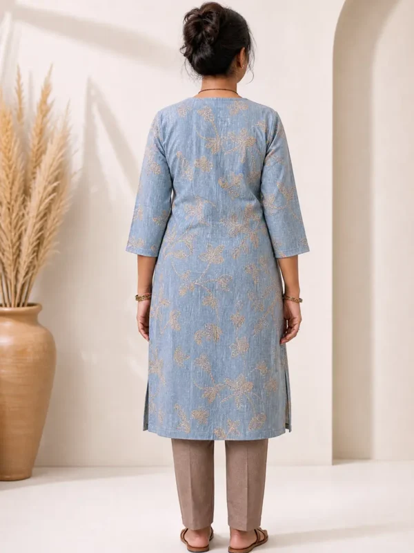 Adaptive Front Open Velcro Kurti for Elderly Women-01 Adaptive Front Open Velcro Kurti for Elderly Women