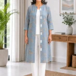 Adaptive Front Open Velcro Kurti for Elderly Women