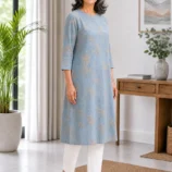 Adaptive Front Open Velcro Kurti for Elderly Women