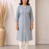 Adaptive Front Open Velcro Kurti for Elderly Women