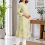 Front Open Cotton Adaptive Kurti for Patient Care | Easy Velcro Closure for Women