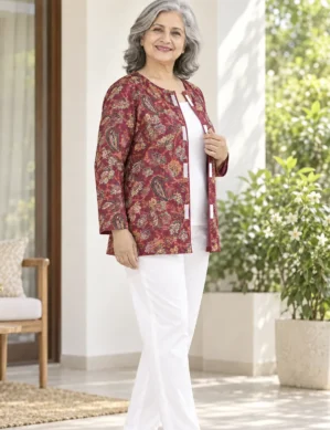 Front Open Velcro Adaptive Winter Top for Seniors-wearly