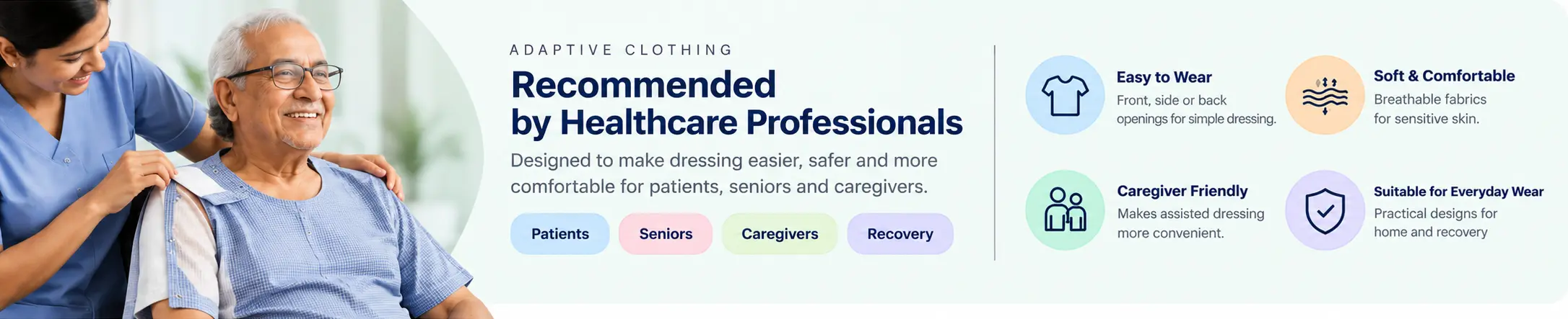 Healthcare Professionals Adaptive Clothing Guide by Wearly brand in India